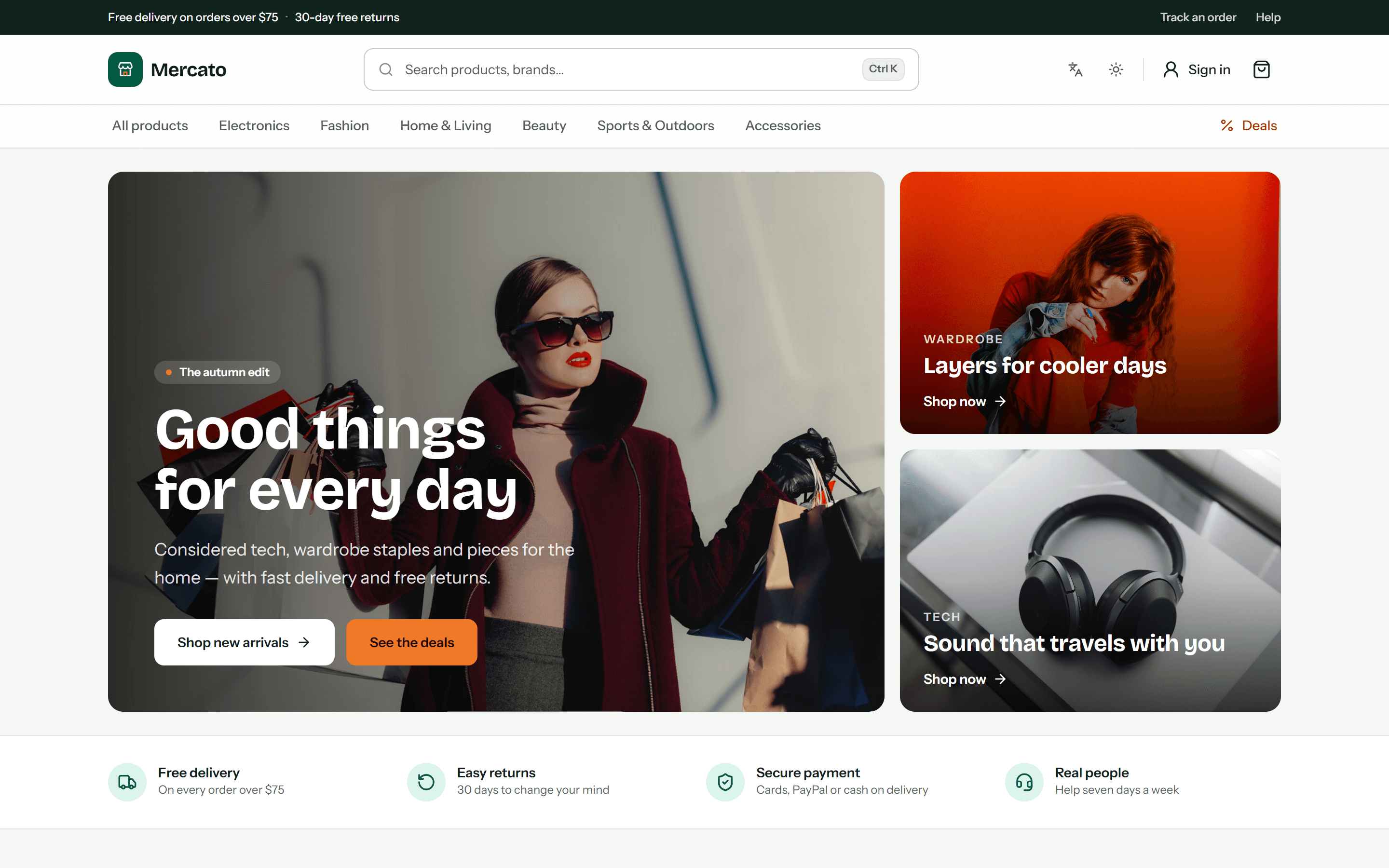 Mercato — Complete E-commerce Store with Customer & Admin Dashboards